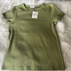 Cotton on tee medium olive green nwt
